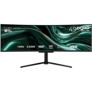 GAME HERO® 49 inch DQHD QD-OLED Curved 0.03ms Gaming Monitor