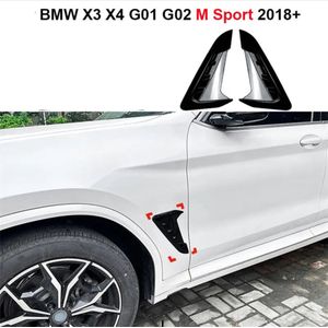 Zijscherm Canard Trim Wing Spoiler Vent Geschikt Voor Bmw X3 G01 X4 G02 2018 2019 2020 2021 2022 2023 Hoogglans Zwart M Look!