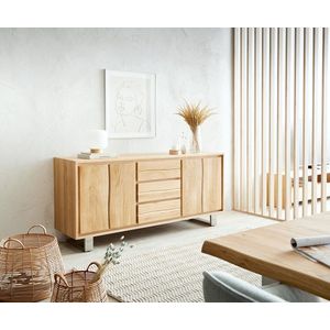 Commode Live-Edge 170 cm eiken natuur 3 laden 4 deuren dressoir