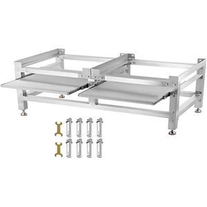 267 kg wasmachine verhoger platform voor wasmachine en droger - 122 cm x 63,5 cm x 55,8 cm - aluminium wasmachinevoet, aluminiumlegering en roestvrij staal Wasmachine verhoger