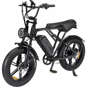 V8 v3.0 - 250W - Elektrische Fiets - E Bike - 15Ah Batterij - Achter Schokbrekers - Zwart