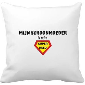 Akyol - mijn schoonmoeder is mijn superheld Kussen hoes - Schoonmoeder - super schoonmoeder - moeder cadeautjes - moederdag - verjaardag - geschenk - kado - 40 bij 40 cm