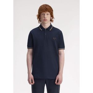 Fred Perry Twin tipped fred perry shirt - Navy Wheat Brown Tobacco