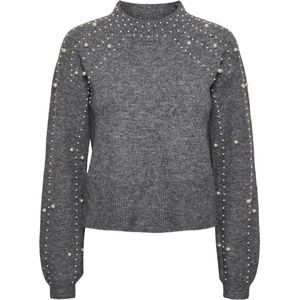PIECES - PCREA LS HIGH NECK PEARL KNIT BC - Dames - Gebreide truien