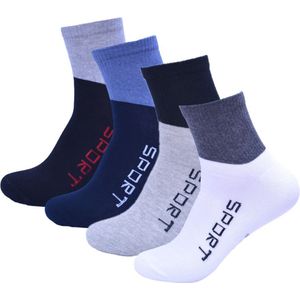 6 Paar Quarter sneakersokken - Katoen - Sport - Maat 39-42
