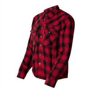 CLAW Woody Lumberjack Overshirt Motorjas Red/Zwart - Maat M