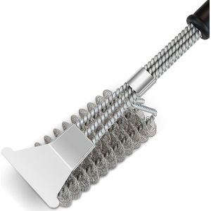 BBQ Borstel en Schraper - BBQ Borstel - BBQ Schraper - BBQ schoonmaak - BBQ Accesoires - BBQ Gereedschap - BBQ Reiniger - BBQ Schoonmaak Borstel - BBQ Schoonmaak Set - Barbecue Reiniger - Barbecue Borstel