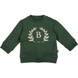 BESS - Sweater - Bottle Green - Ronde Hals - Lange Mouwen