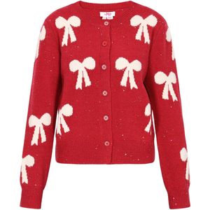 MYMO Gebreid vest  rood / wit