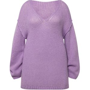 Angel of Style Angel of Style - Dames - Trui oversized ballonmouw V-hals - Purper - Maat 56