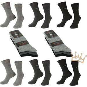 Diabetes sokken - Ruime boord - Wijde boord - Naadloos - extra zachte boord - 6 paar - grijs mix - Maat 47/50