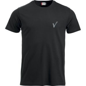 Clique Security / Beveiliging kleding: T-shirt met bedrukking V-tje (Borstlogo) en SECURITY (Ruglogo) - Maat XXL - VOOR PROFESSIONALS