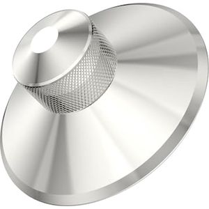 Vinyl Schijfgewicht Glansstabilisator voor Platenspelers - 380 g Roestvrijstalen Stabilisator met Zachte Bekleding