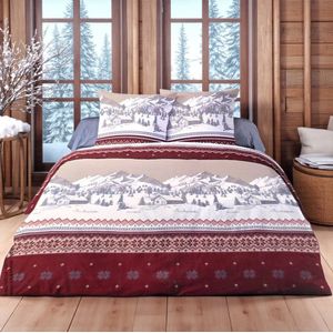Dekbedovertrek - Adare Cava - Flanel - 240 x 220 cm - Lits-Jumeaux - Winter