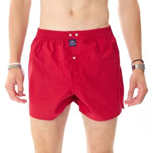 McAlson Heren Boxershort Klassiek Kersenrood Rood XL