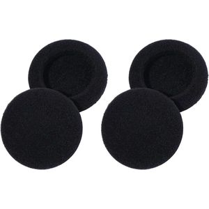 Ibley Zachte foam oorkussens 80mm - 4 stuks / 2 paar - universeel geschikt - Spons oordop kussens - voor hoofdtelefoons - Zwart