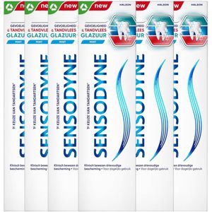 Sensodyne Gevoeligheid, Tandvlees & Glazuur Tandpasta – 6 × 75 ml – Mint