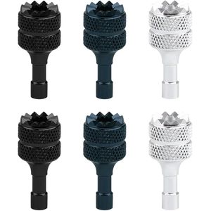 Afneembare drone controller sticks aluminiumlegering joysticks compatibel met DJI Mini 3 Pro/Mini 4 Pro/Air 3/Mavic 3 Pro RC & RC 2 afstandsbediening accessoires (zilver zwart blauw) - set van 6