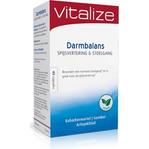 Vitalize Darmbalans Spijsvertering en Stoelgang 45 capsules - Draagt bij aan een goede darmwerking - Bevordert de spijsvertering