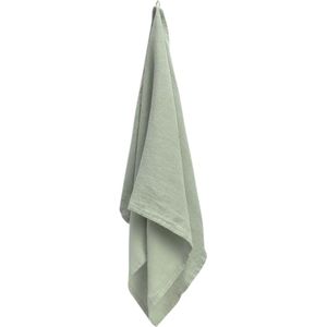 Yumeko handdoek gewassen linnen wafel misty groen 50x100 - 1 st - Biologisch & ecologisch