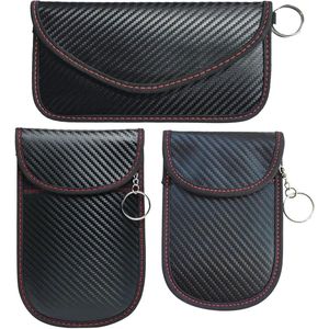 Sleuteltasjes Auto Sleutel Signaal Blokkeren RFID Blokkerende Tas voor Auto Beveiliging - Set van 3