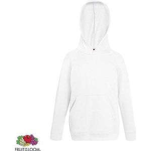 Fruit of the Loom Kids hoodie - Maat 116 - Kleur White