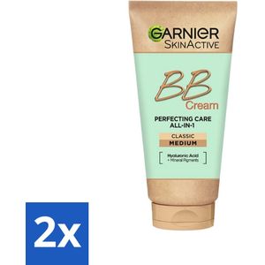 Garnier - SkinActive - BB Cream Classic Medium - 5-in-1 Verzorging - 50 ml - Voordeelverpakking - 2 stuks
