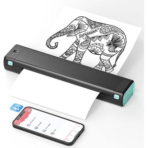 Tattoo Stencil Printer - Tattoo printer - Thermische printer - thermal printer - Zwart / Groen - Incl. 5x tattoo papier + opbergzak