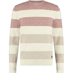 State Of Art Trui Strepen Beige - Maat M - Heren - Pullover