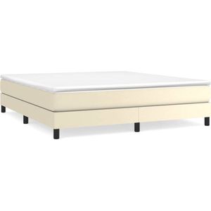 vidaXL - Bedframe - kunstleer - crèmekleurig - 180x200 - cm