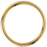 Lucardi Dames helixpiercing goldplated ring - Piercing - Cadeau - Moederdag - Staal - Goudkleurig