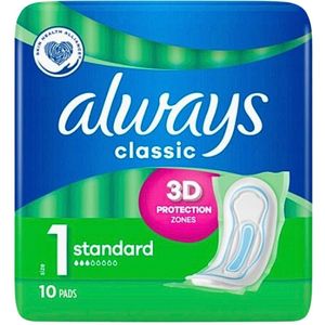 Always Classic - Maandverband - Standaard - 3D Bescherming - 10 Maandverbandjes - 1 stuk