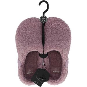 Apollo dames cloq / slipper - lila / oudroze - teddy - maat 37/38