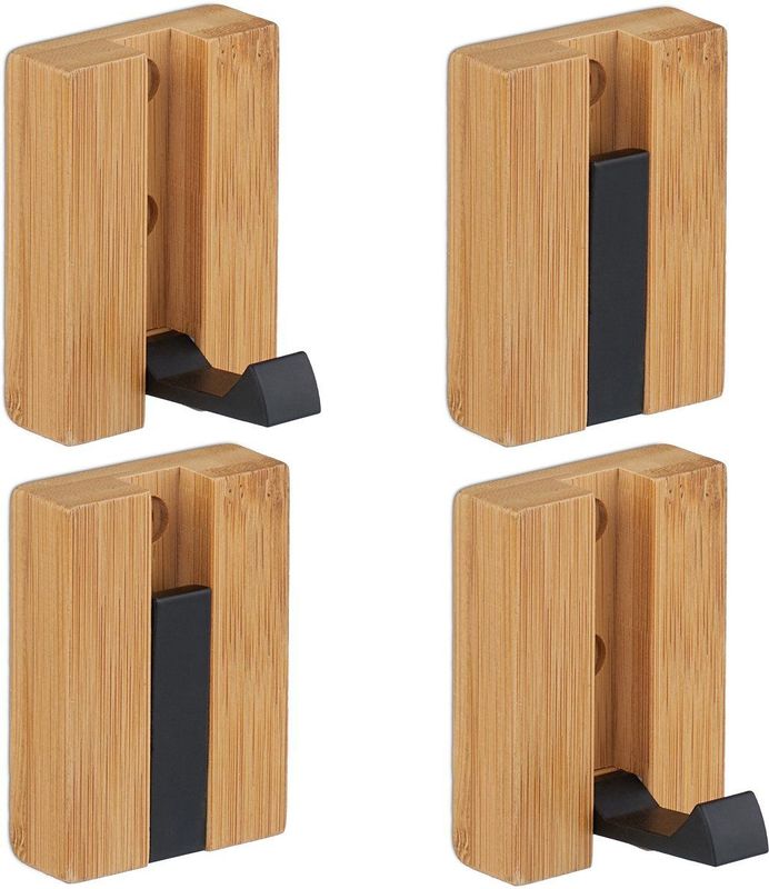 Kapstok - Hout - Zwart - Wandmodel