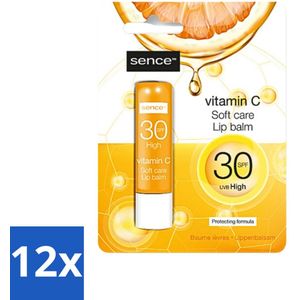 Sence - Soft Care Vitamin C - Lippenbalsem - Hydraterend - 4,3 g - Voordeelverpakking - 12 stuks
