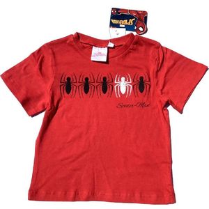 Marvel Spiderman t-shirt -  Spiders - rood - maat 92/98 (3 jaar)
