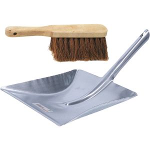 Betra - Handveger - Zilver - 40 cm - Stoffer en Blik Set