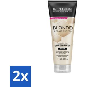 John Frieda – Conditioner – Blonde+ Repair Bond Building – Herstellend – 250 ml - Voordeelverpakking - 2 stuks