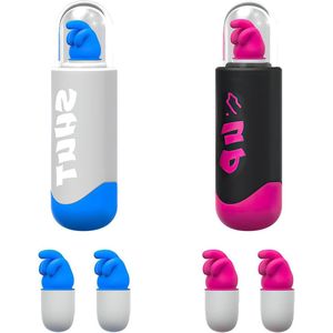 Brenzoos - Comfortabel herbruikbare siliconen oordopjes voor slapen en reizen - Set van 2 paar