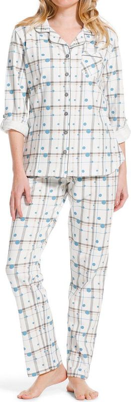 Pastunette - Dots - Pyjamaset - Wit - Maat 50