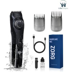 LifeStages - Tondeuse Hoofdhaar - Baardtrimmer voor Mannen - Verstelbaar met 20 Lengte-Instellingen - Baardtrimmer Met Precisie - Elektrisch