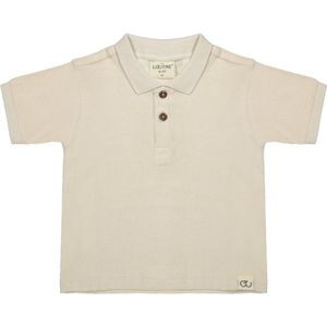 Nils - jongens polo korte mouw - beige - maat 80