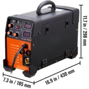 3-in-1 Lasapparaat 50 - 200A Gevulde Draad Lassen (0,6 mm & 0,8 mm & 1 mm) IGBT-technologie 2,2-12 m/min Draadsnelheid 5,6 kVA Nominaal ingangsvermogen IP21S Beschermingsgraad