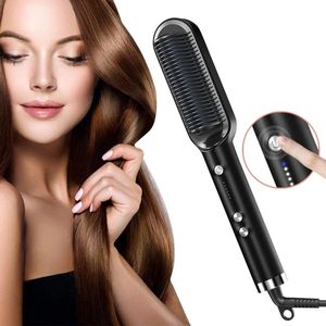 Ayadin KD380 Stijlborstel - Elektrische Haarborstel -Stijltang Hairbrush -Stijltang - Stylingtool-ZWART/ROOD