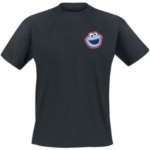 Sesame Street Cookie Monster - Head T-shirt zwart XXL Katoen Heren - Fan merch, Film, TV-series