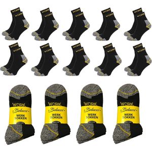 Belucci korte premium werksokken - 10 paar - maat 39/42