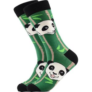Sokken groen met Panda Print