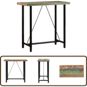vidaXL Bartafel - 110x55x107 cm - Gerecycled hout Bartafel - Houten Bartafel - Industriële Bartafel - Recycled Wood Furniture - Vintage Bartafel