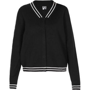 DreiMaster - Maritim - Gebreid Vest - Zwart / Wit