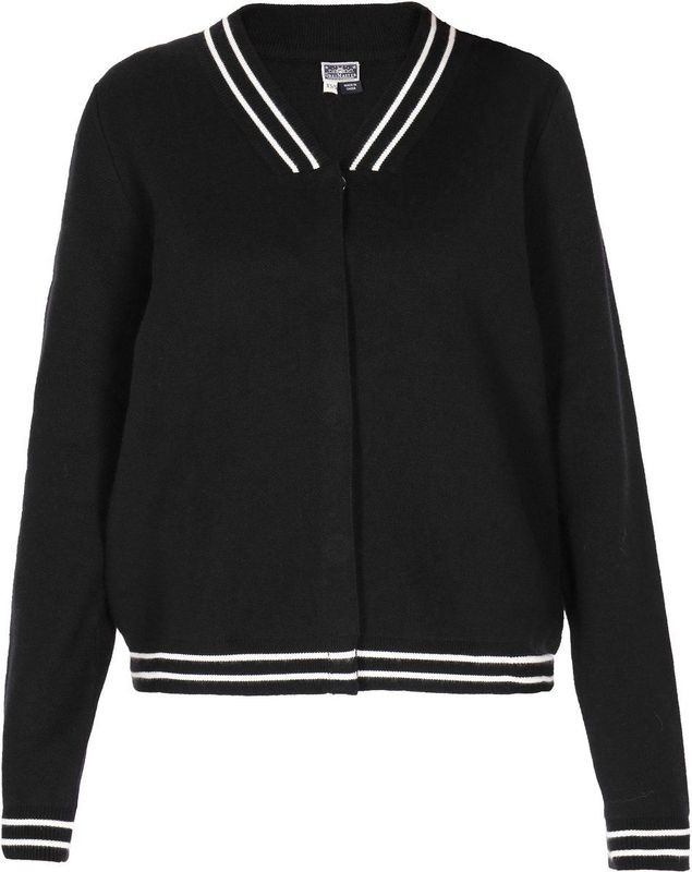 DreiMaster - Maritim - Gebreid Vest - Zwart / Wit